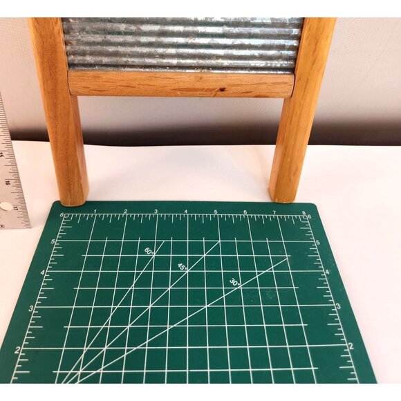 Decorative Retro Wooden Washboard Wall Decor Vintage 80s-90s Kitchen Art Piece - Picture 3 of 7